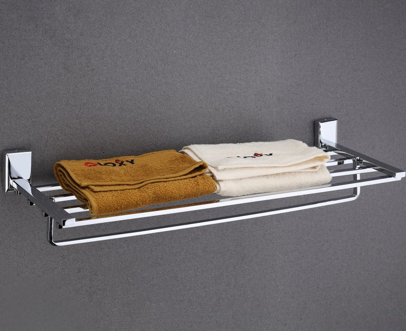 GLOXY SS 304 Grade Bathroom Accessories - Stainless Steel Bathroom Towel Stand - Versatile Bathroom Organizer Rack to Keep Towels, Clothes, and Other Items Dry and Clean - Image 1