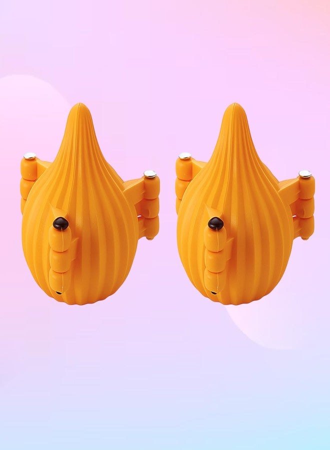 Oc9 Plastic 3 Fold Modak Maker Mould/Laddoo Moulder/Chocolate Modak Shaper Sacha Set for Ganpati, Diwali, Dussehra Orange (Pack of 2) - Image 1