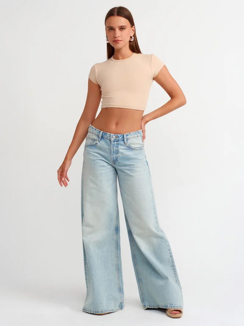 Dilvin 30936 Body-Smooth Crop Top-Light Beige