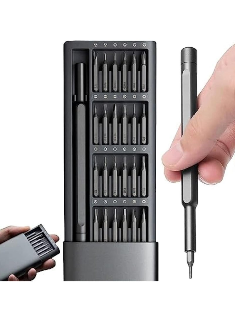 Wearable Rust-Resistant Magnetic Precision Screwdriver Set with Pop-Up Storage Box (24 bits) Precision Screwdriver Set, Mini Screwdriver, Magnetic Driver Bits Set, Pocket Manual Screwdriver Tool Set  - Image 1