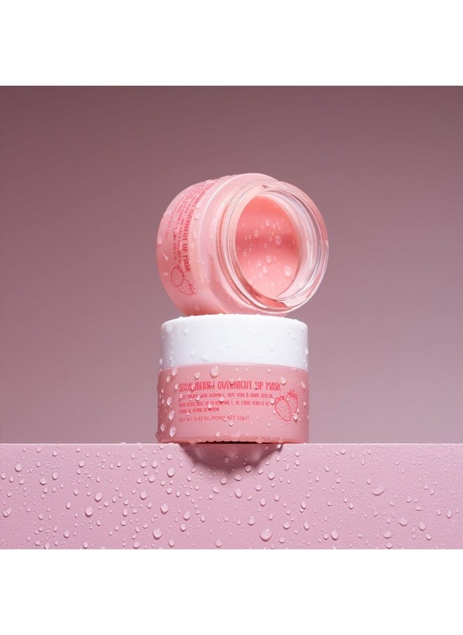 W7 Sweet Dreams Overnight Strawberry Lip Mask - Vitamin E, Aloe Vera and Grape Seed Oil - For Hydrated, Full Looking & Irresistible Lips - 0.40 Fl Oz  - Image 5