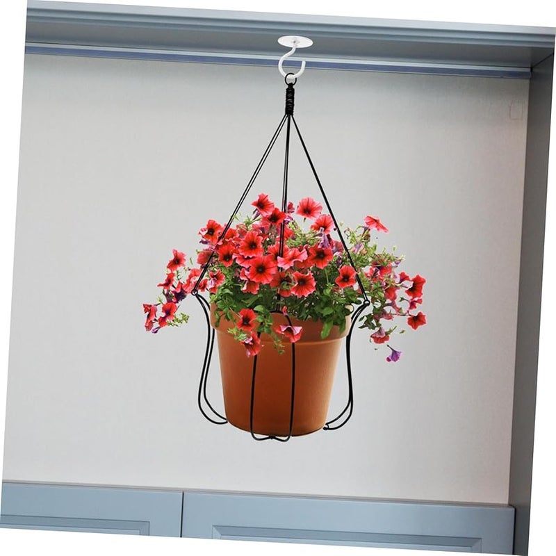 خطافات سقف بيضاء لتعليق النباتات، حوامل معلقة للحائط، سهلة التركيب - Image 4