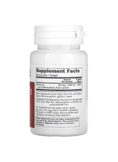 Protocol For Life Balance Protocol for Life Balance, Vitamin D3 , 1,000 IU, 120 Softgels  - Image 2