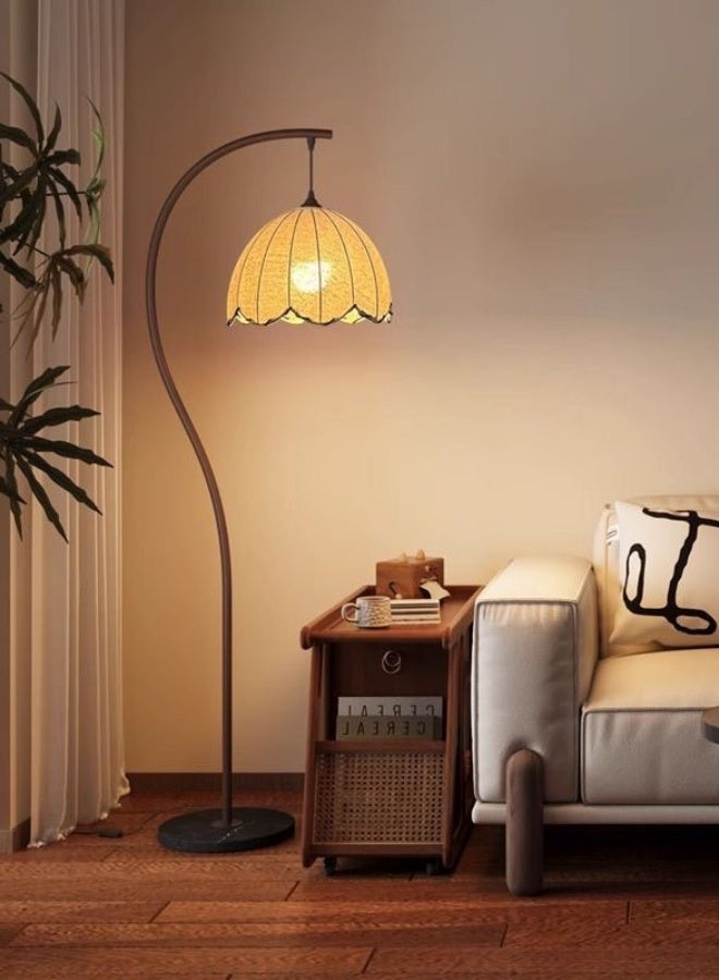 Monda Floor Lamp, Vintage Arc Standing Lamp for Coastal Bedroom Dining Room Farmhouse Study with LED Bulb，On/Off Footswitch - Image 1