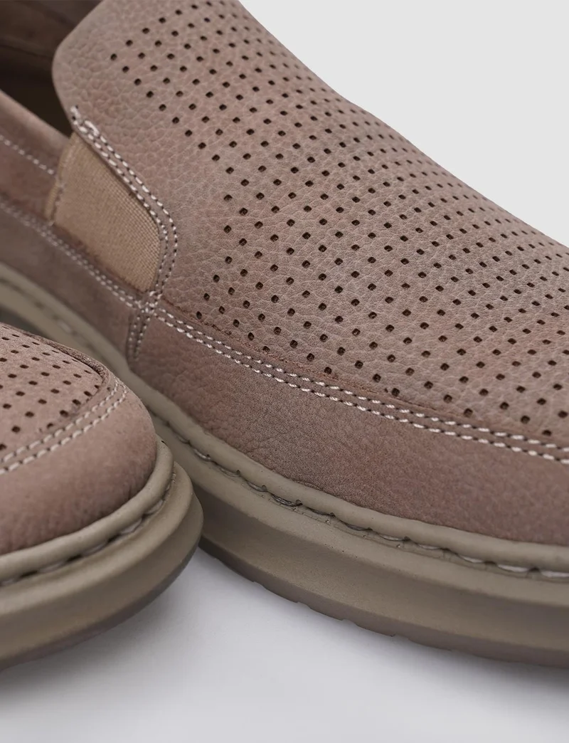 Cabani 100% Leather Mink Nubuck Men's Casual Shoes