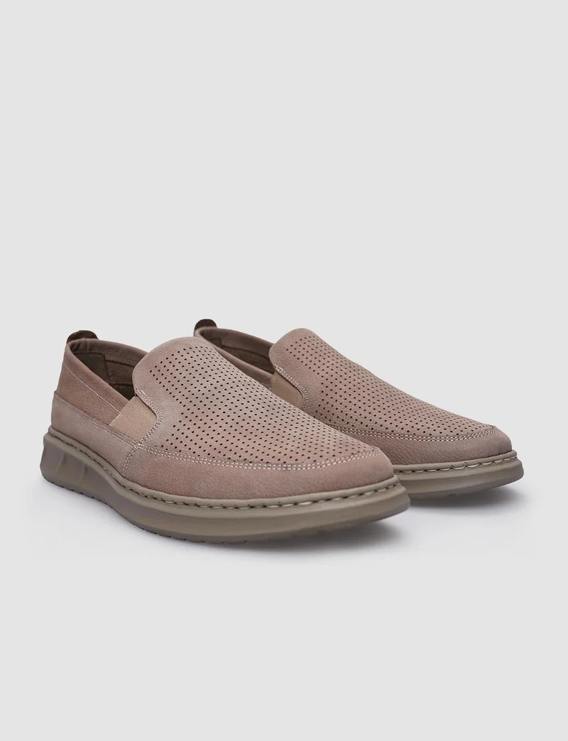 Cabani 100% Leather Mink Nubuck Men's Casual Shoes