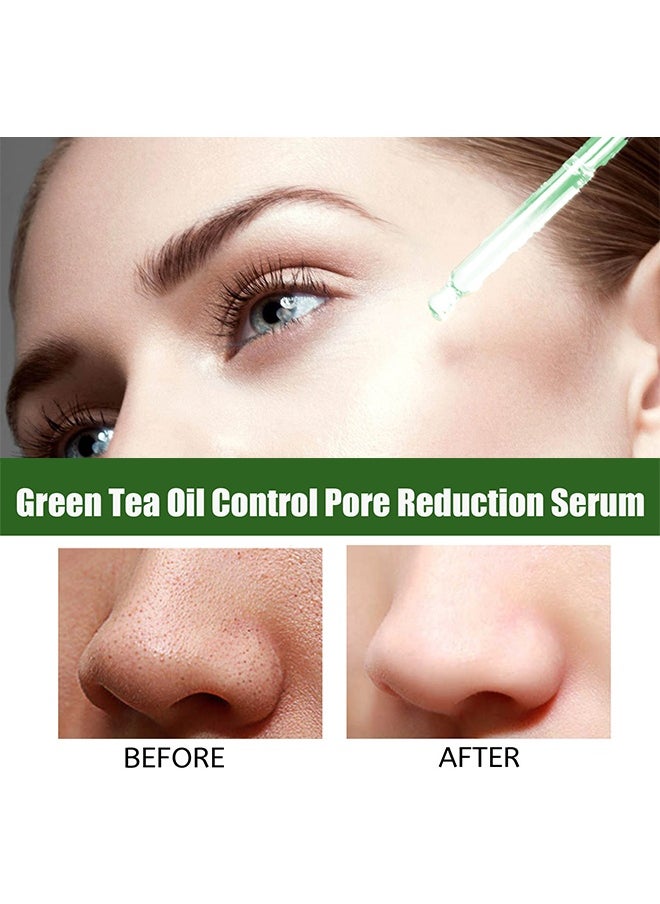 EELHOE Green Tea Serum,Pore Shrinking Rejuvenates The Skin Moisturizing And Gently Shrinks,Anti-oxidation ,Oil control,hydrating and nourishing,Whitching Essenge (30ml）  - Image 2