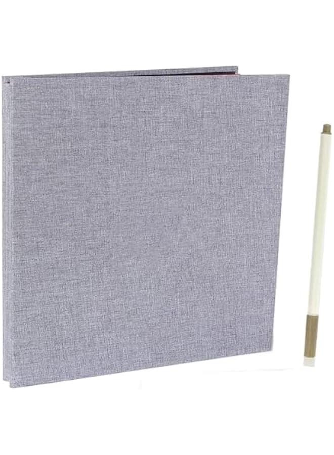 ميكسد البومات صور، البوم صور زفاف عائلي بسعة كبيرة جدا، البوم صور مغناطيسية ذاتية اللصق يدوية الصنع، كتاب ذاكرة يحمل صور 3×5، 4×6، 5×7، 6×8، 8×10 انش (رمادي) - Image 1