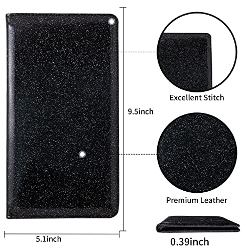 Dalueery.H Car Registration and Insurance Holder Registration and Insurance Card Holder Car Essentials for Women(bling black) - Image 2