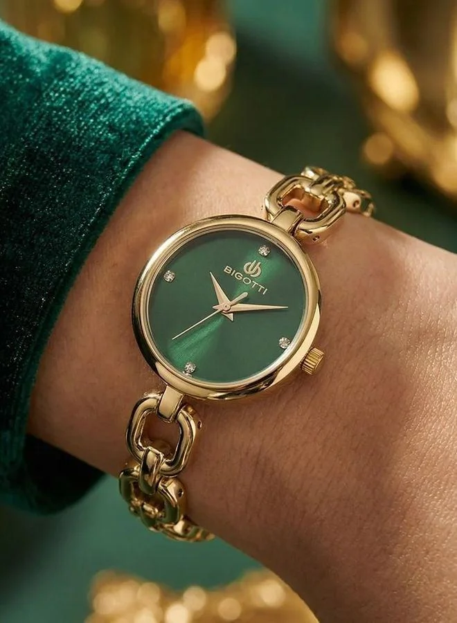 BIGOTTI Bigotti - Raffinato Women Watch | Stainless SteelBrass Case | Analog | Round Dial | Mineral Glass | Japanese Quartz | Water Resistant 30 Meters