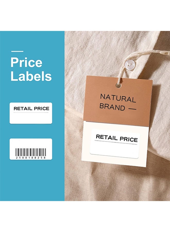 Generic Label Maker Tape Adhesive White Label Sticker Waterproof Thermal Label Paper for Barcode Printing Ideal for Office/Home/School/Commercial Use, 12*40mm White  - Image 3