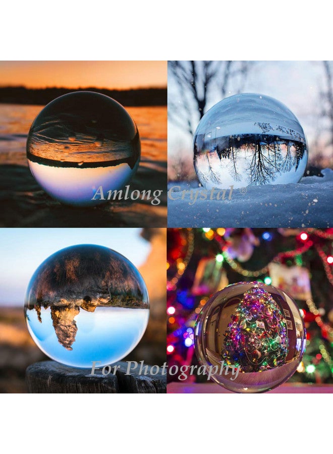 Amlong Crystal Meditation K9 Crystal Ball 3.25 inch (80mm) Diameter for Photography, Lensball, Decorative Ball with Free Crystal Stand and Gift Box, Clear - Image 5