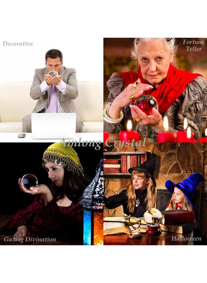 Amlong Crystal Meditation K9 Crystal Ball 3.25 inch (80mm) Diameter for Photography, Lensball, Decorative Ball with Free Crystal Stand and Gift Box, Clear - Image 4