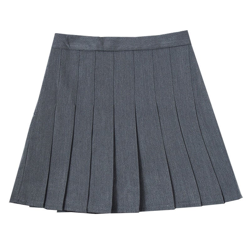 Autumn and winter new plus-size suit pleated skirt women's skirt A-line flesh-covering short skirt black skirt chubby sister 100kg - Image 2