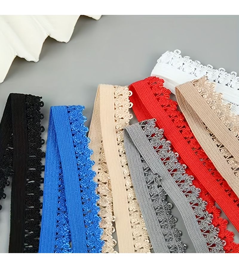 Pink Lace Elastic Band 157.48 Inch for Underwear Socks Sewing DIY - Image 2