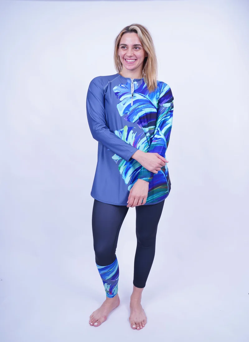 Pepla Coconut Palm Long Rashguard - Swimwear Top