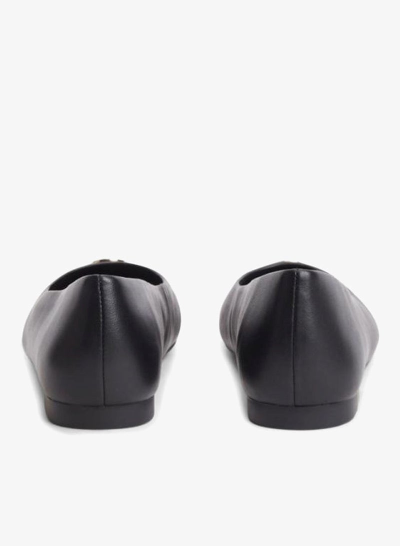 TOMMY HILFIGER Monogram Plaque Leather Ballerinas - Image 4