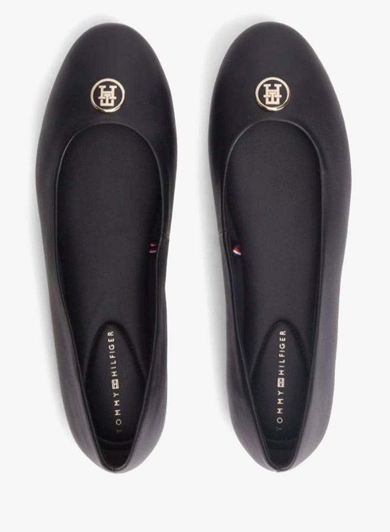 TOMMY HILFIGER Monogram Plaque Leather Ballerinas - Image 5