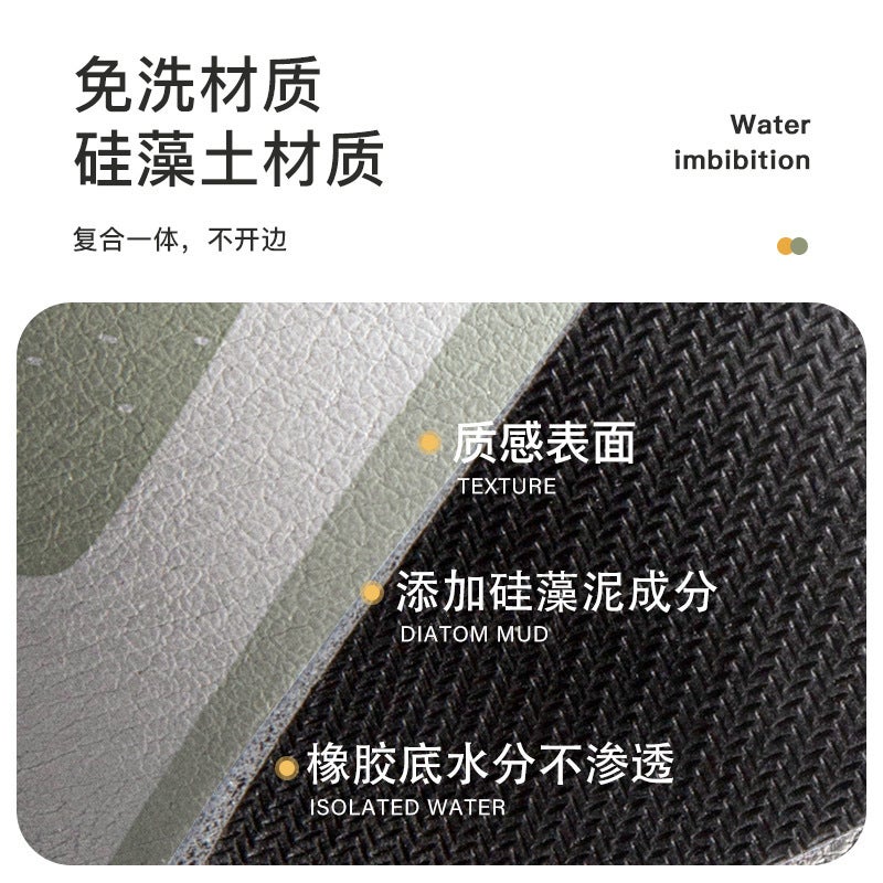 Diatom Mud Absorbent Kitchen Countertop Drain Mat – Modern Rectangle Non-Slip Coaster - Image 4