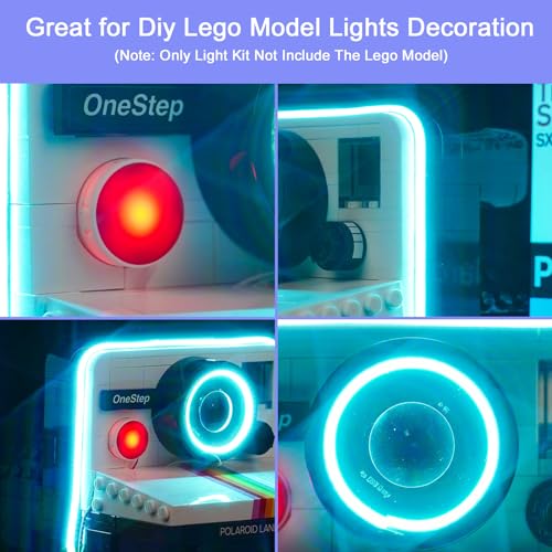 Hilighting Upgraded Led Light Kit for Lego Ideas Polaroid OneStep SX70 Camera Building Set Compatible with Lego 21345 Gift Idea for Adult Builders and Fans Model Not Included - Image 5