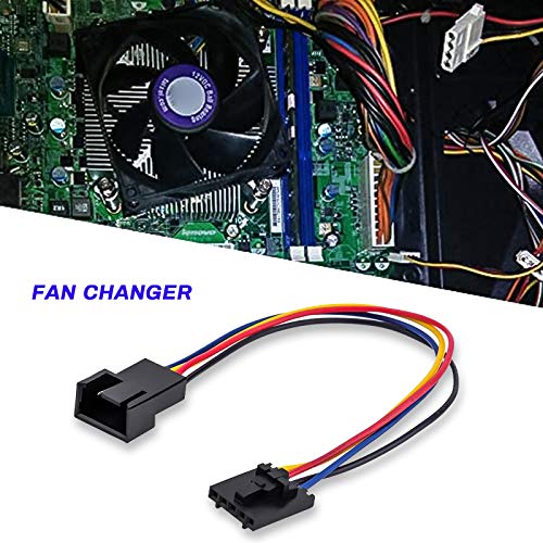 Create idea 1x 5 Pin to 4 Pin Fan Adapter Converter Extension Cable Dedicated Fan Interface Conversion Line Compatible with Dell Computer PC - Image 3