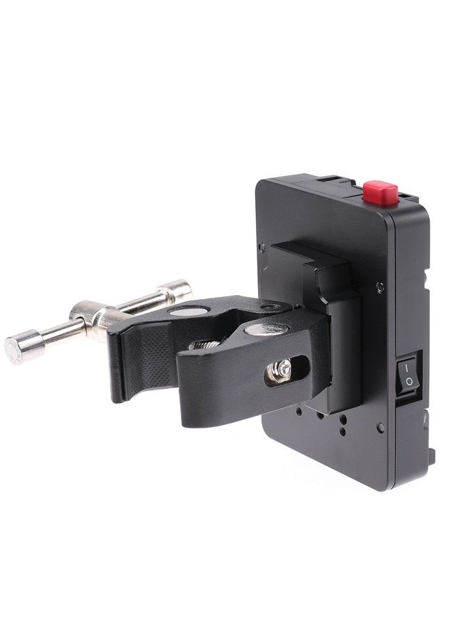 Foto4easy V-Lock Mount Battery Power Supply Plate Adapter with D-tap & Super Clamp for Portable Pocket Tiny Compact Nano V-Mount Battery - Image 2