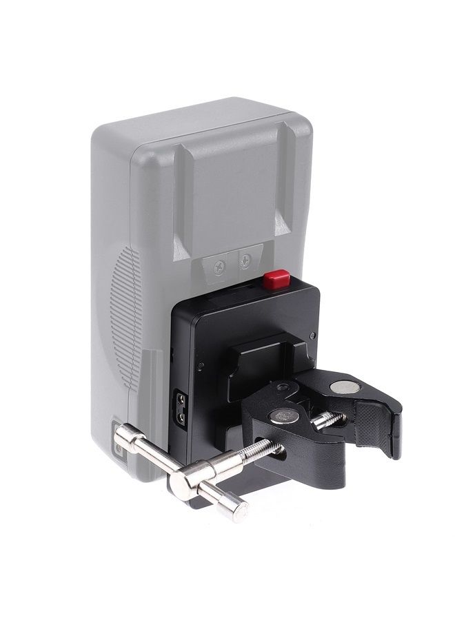Foto4easy V-Lock Mount Battery Power Supply Plate Adapter with D-tap & Super Clamp for Portable Pocket Tiny Compact Nano V-Mount Battery - Image 5