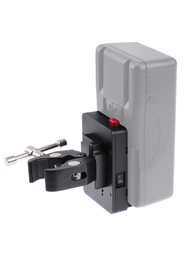 Foto4easy V-Lock Mount Battery Power Supply Plate Adapter with D-tap & Super Clamp for Portable Pocket Tiny Compact Nano V-Mount Battery - Image 3