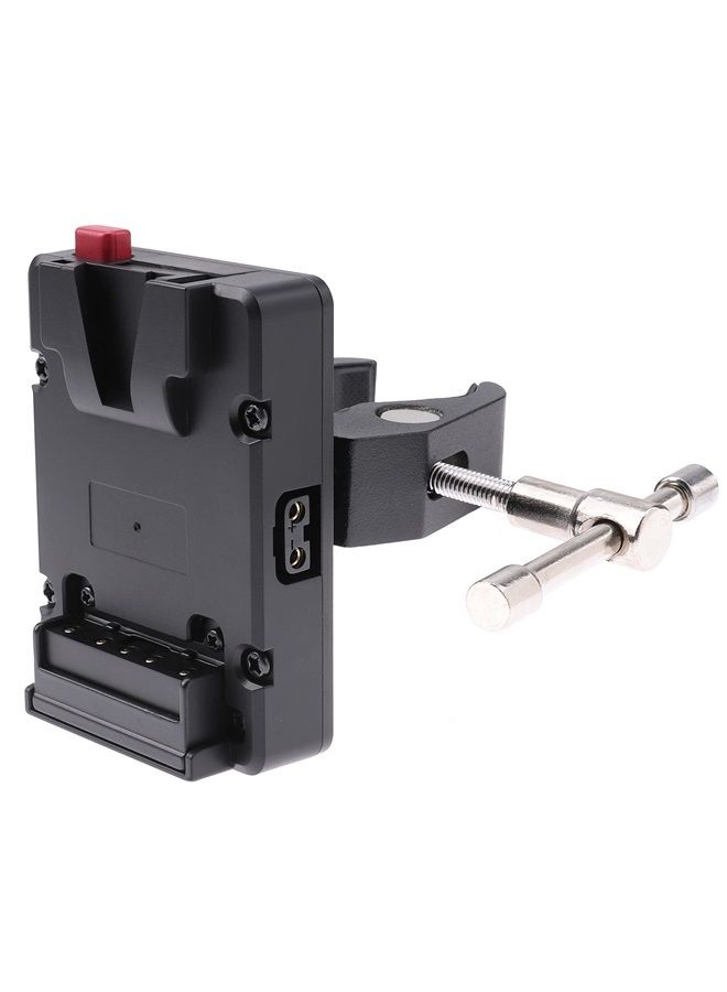 Foto4easy V-Lock Mount Battery Power Supply Plate Adapter with D-tap & Super Clamp for Portable Pocket Tiny Compact Nano V-Mount Battery - Image 1