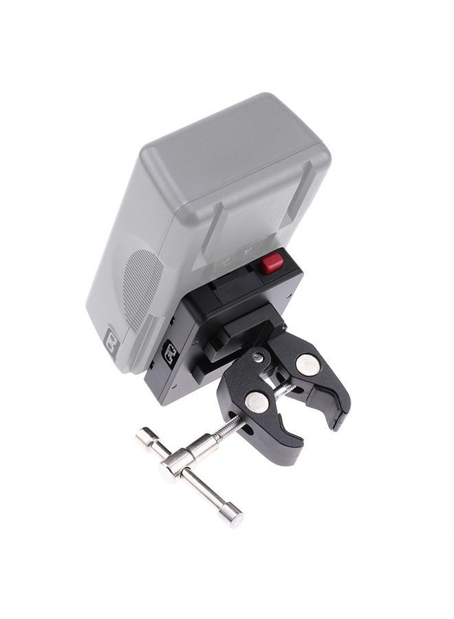 Foto4easy V-Lock Mount Battery Power Supply Plate Adapter with D-tap & Super Clamp for Portable Pocket Tiny Compact Nano V-Mount Battery - Image 4