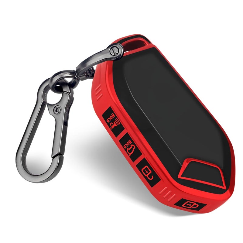 QBUC for KIA Key Fob Cover with keychian,TPU Protection Key Case Compatible with Telluride 2023 2024 2025 EV5 Sorento K4 K5 GT-Line Remote Smart Key Fob Protector (Red) - Image 1