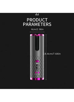 General Automatic Wireless Hair Curler Cordless Rotating USB Rechargeable Curling Iron Display Temperature Adjustable Timing Hair Curler  - Image 4