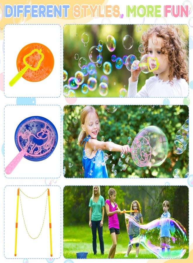 REZUCREY 27 Pcs Big Bubble Wands Toys Set, Giant Bubble Wands with Tray for Kids Summer Outdoor Toys Bubbles Party Favors Bubbles Maker Bulk for Kids Toddlers Boys Girls Age 3 4 5 6 7 8+ - Image 4