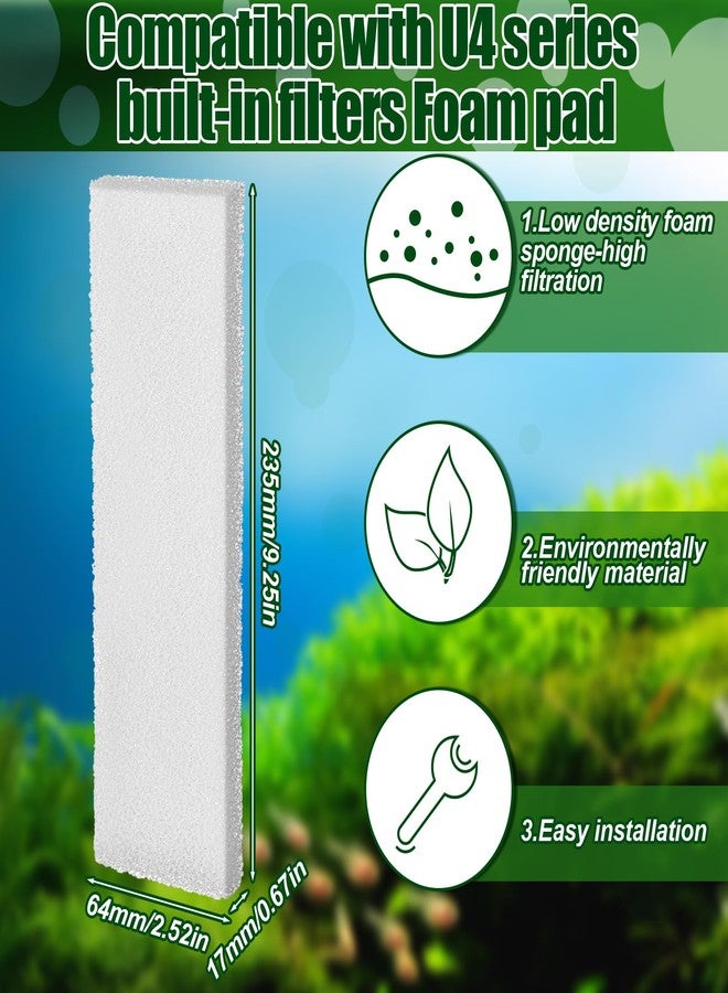 Pangda 12 Pcs Carbon Filter Foam Pads and Foam Filters Compatible with U4 Range of Internal Underwater Sponge Aquarium Underwater Filter Accessories for Internal Replacement Aquarium Fish Tank - Image 2