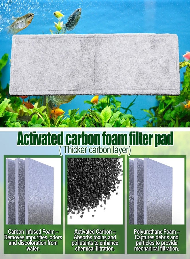 Pangda 12 Pcs Carbon Filter Foam Pads and Foam Filters Compatible with U4 Range of Internal Underwater Sponge Aquarium Underwater Filter Accessories for Internal Replacement Aquarium Fish Tank - Image 3