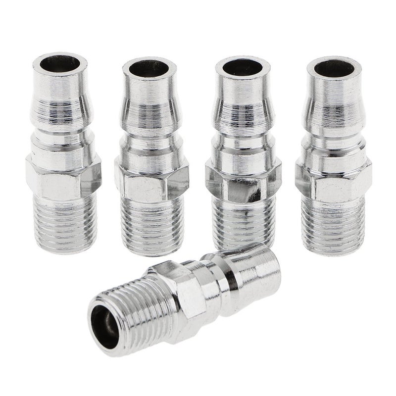 Stainless Steel Imported 5Pcs Quick Release Coupler Connector Air Line Hose Coupling Compressor Pm20  - Image 1