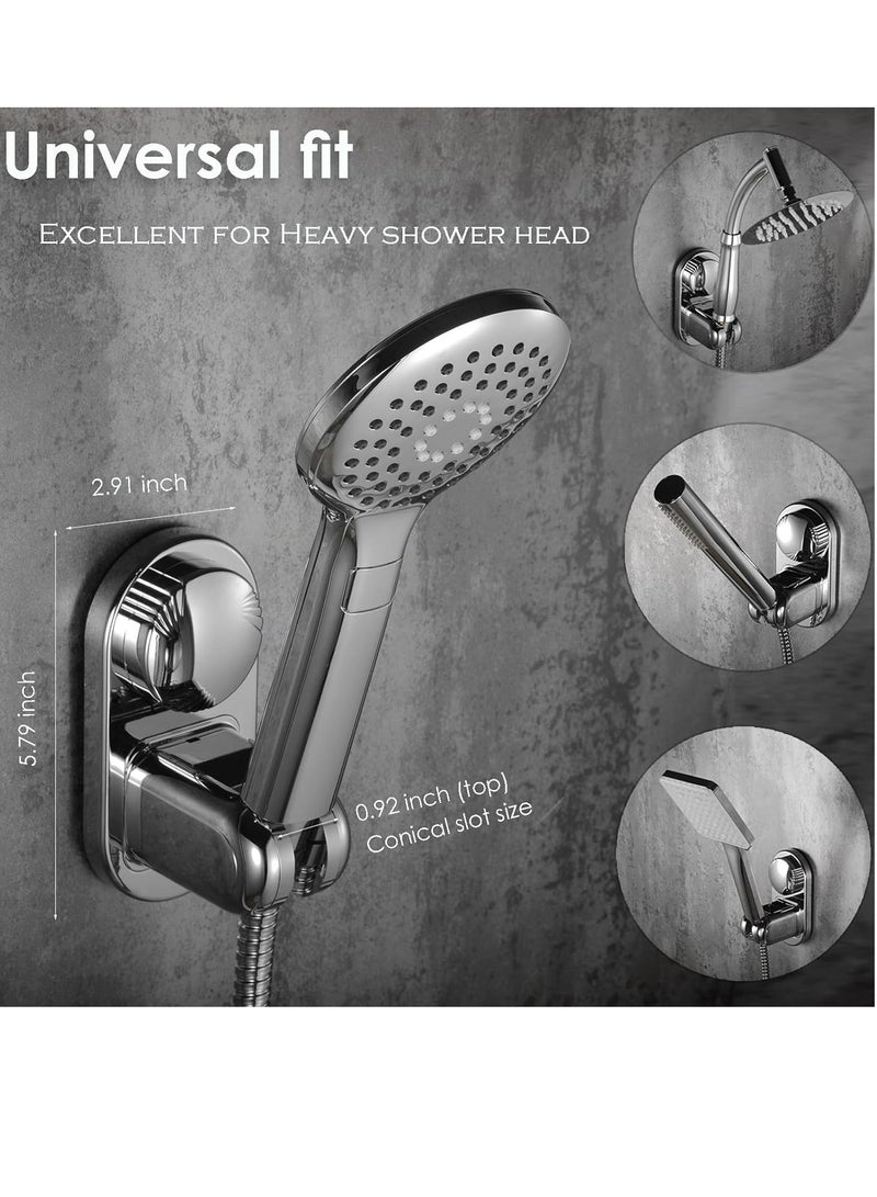 Suction Cup Handheld Shower Head Holder - 5 Angles Adjustable - Unique Horizontal Setting  - Image 3