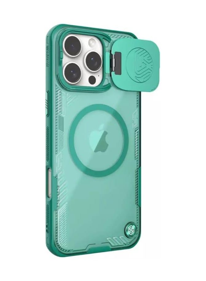 Nillkin Iceblade Prop Magnetic MagSafe Camera protective Case Rugged Shockproof Case With Hard Back And Tpu Shock Absorb Cover Camera Cover Camera Protect Fits Apple iPhone 16 Pro - Green - Image 1