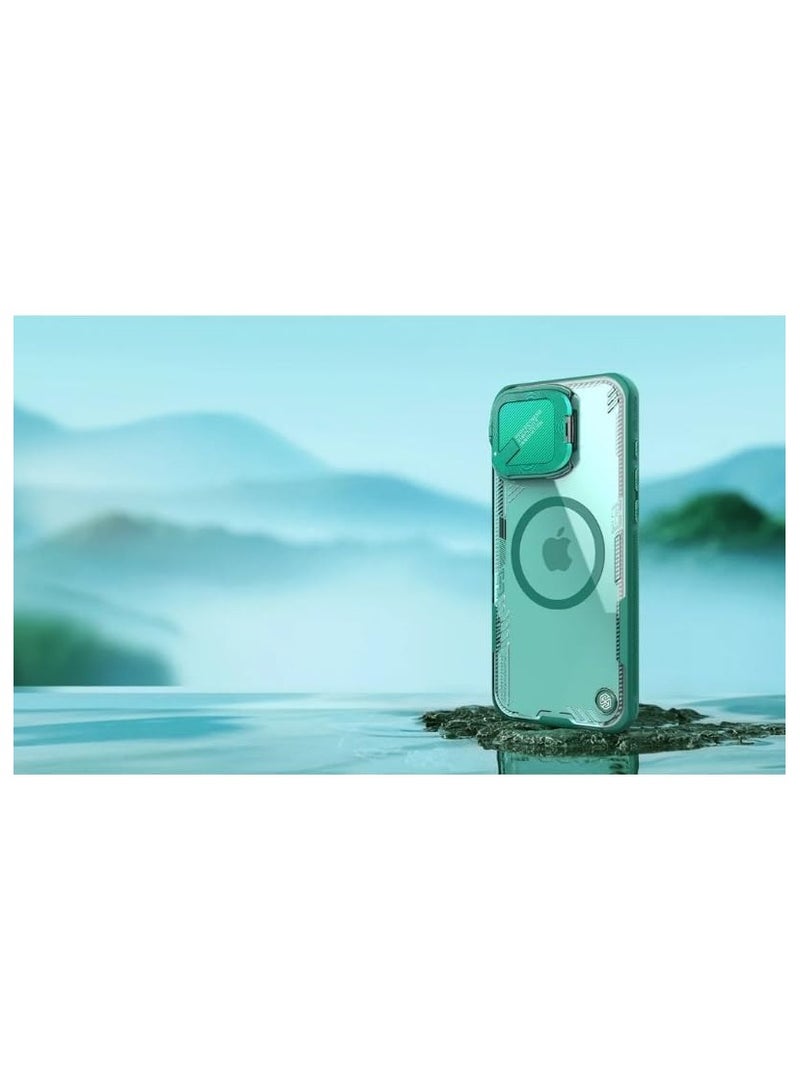 Nillkin Iceblade Prop Magnetic MagSafe Camera protective Case Rugged Shockproof Case With Hard Back And Tpu Shock Absorb Cover Camera Cover Camera Protect Fits Apple iPhone 16 Pro - Green - Image 4