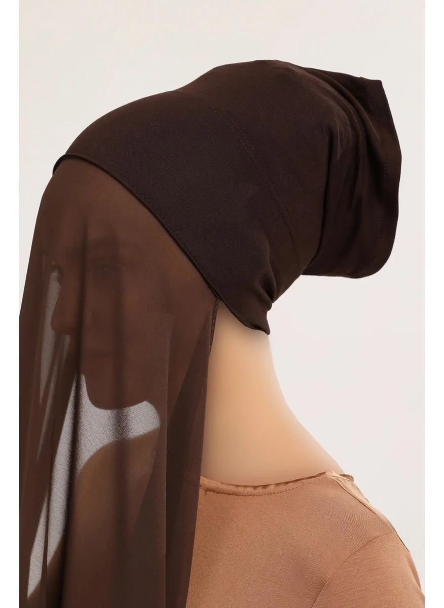 التوبة Ready Practical Luxury Pipe Bonnet Chiffon Shawl