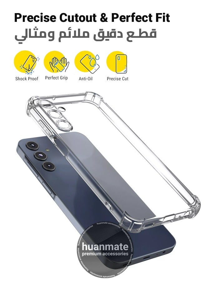 Samsung Galaxy A16 4G Shock Proof Case Cover - Ultra Clear, Durable & Accurate Cut-outs - Scratch, Dust & Smudge Protection - Clear Silicon Back Cover for Samsung Galaxy A16 4G