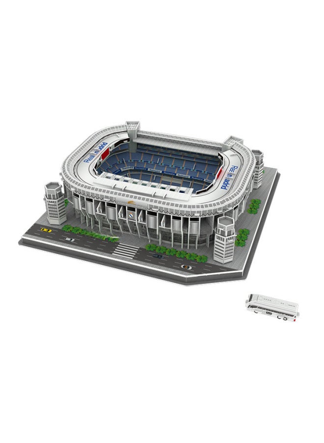 الجمعية التعليمية ملعب كرة القدم نموذج برشلونة ريال مدريد كأس العالم DIY 3D لغز لعبة هدية مصنوعة يدويا - اللون: نو كامب - Image 5
