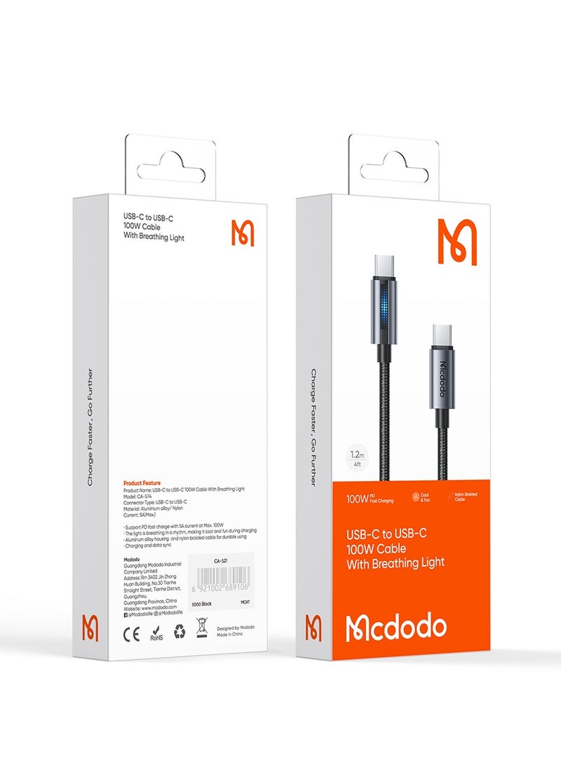 Mcdodo CA-5740 USB-C to USB-C Cable 100W 1.2M - Image 2