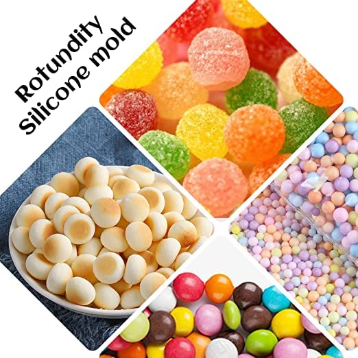 MoldBerry Silicone Chocolate Mold | 100 Cavity Mini Round Mould | Semi Sphere Gummy Candy Mold | Dog Treats Pan | Chocolate Drops Mold for Ganache Jelly Caramels Cookies (Multicolor - PK1) - Image 4