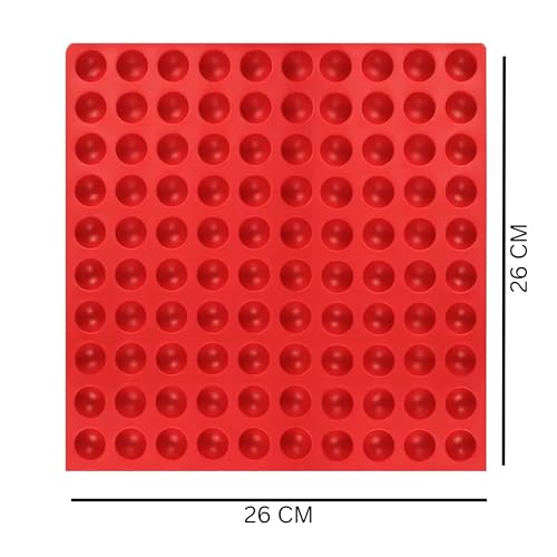 MoldBerry Silicone Chocolate Mold | 100 Cavity Mini Round Mould | Semi Sphere Gummy Candy Mold | Dog Treats Pan | Chocolate Drops Mold for Ganache Jelly Caramels Cookies (Multicolor - PK1) - Image 3