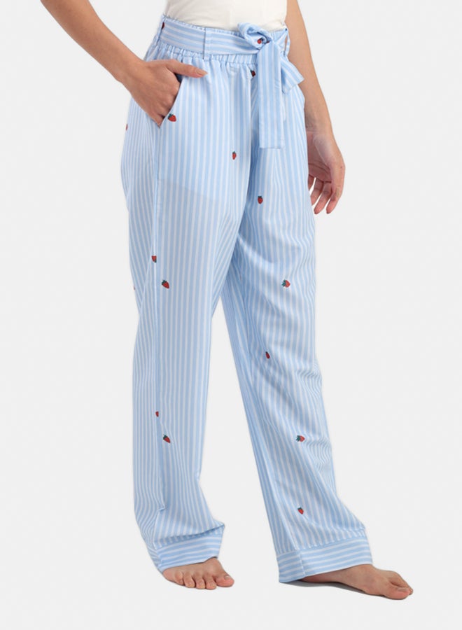 Carina Striped Strawberry Printed Pyjama Pants - Image 5
