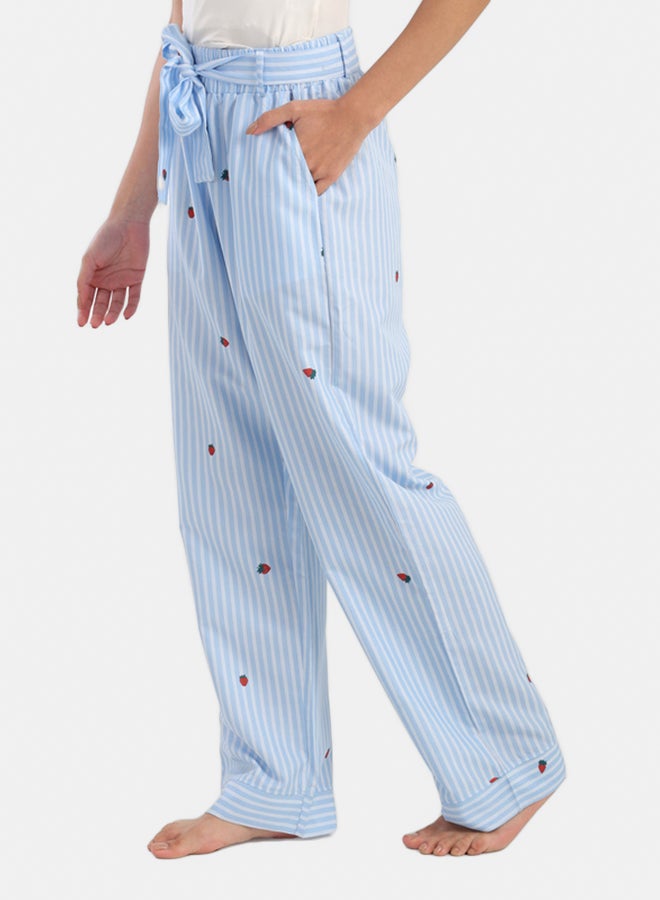 Carina Striped Strawberry Printed Pyjama Pants - Image 2