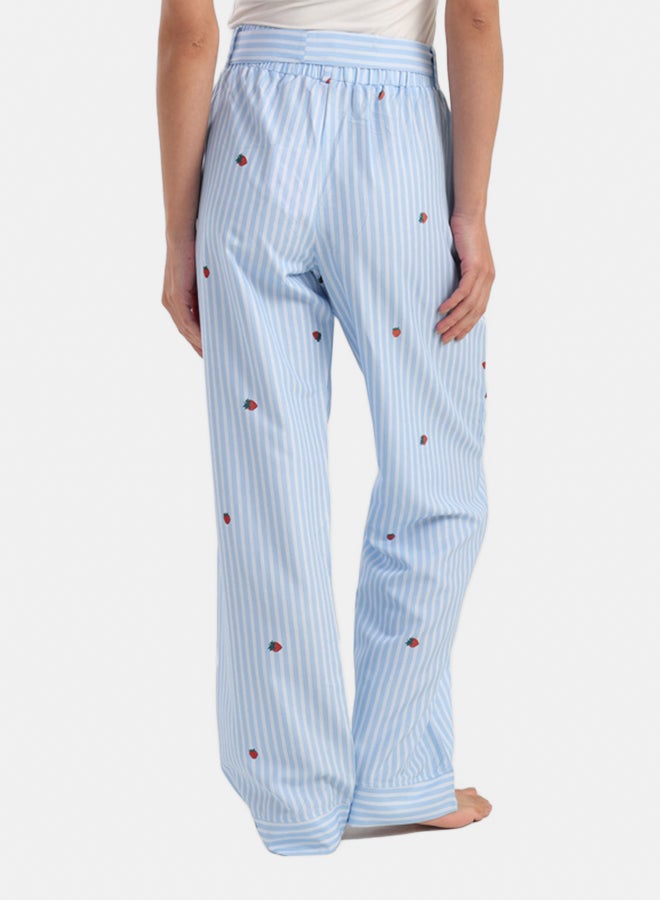 Carina Striped Strawberry Printed Pyjama Pants - Image 3
