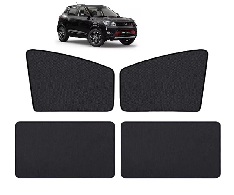 Auto Hub Car Window Sunshade/Curtains Compatible with Mahindra XUV300 - Pack of 4, XUV300 Sun Shade - Image 1