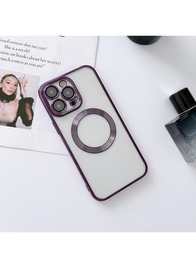 S-TOP Case For iPhone 14 Pro MagSafe Electroplated Magnetic TPU Phone Case with Dust Filter & Lens Film - Image 1